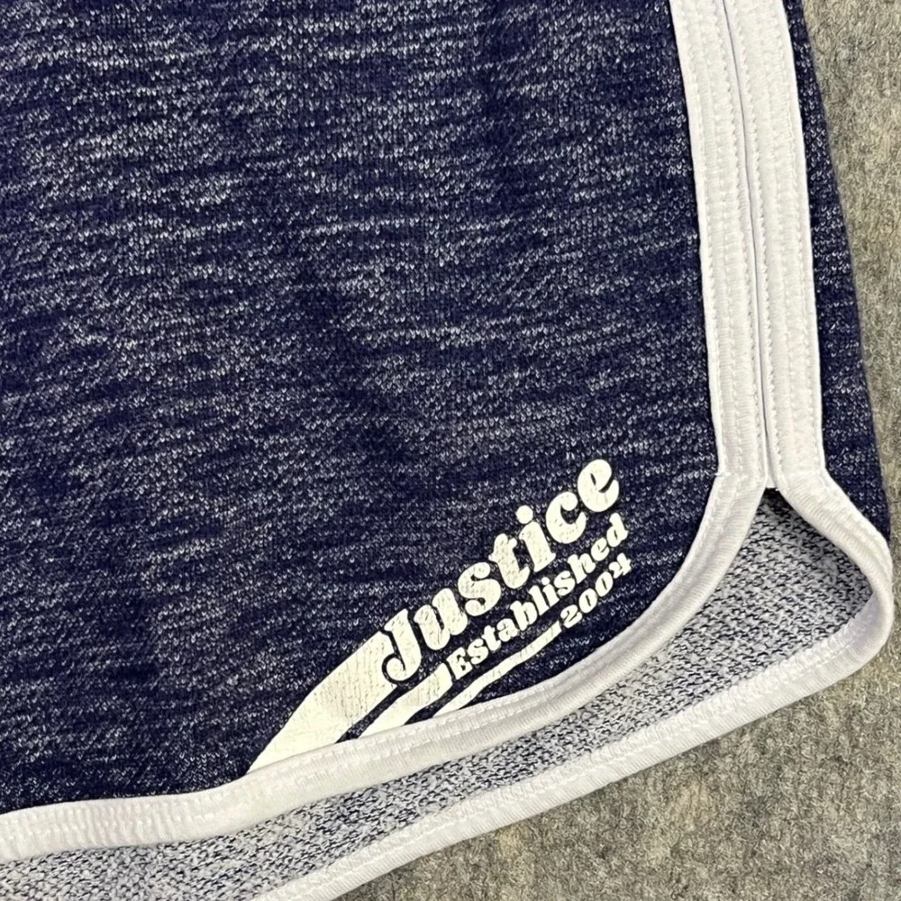 Justice Active Athletic Shorts Girls 14/16 Navy Blue Space Dye Dolphin Soccer